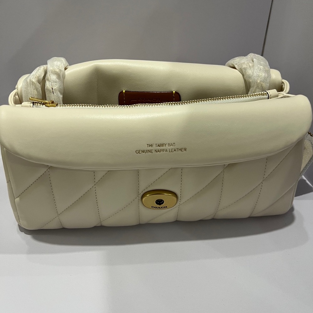 COACH Chalk Quilted Tabby 26 Shoulder Bag - Picture 4 of 5